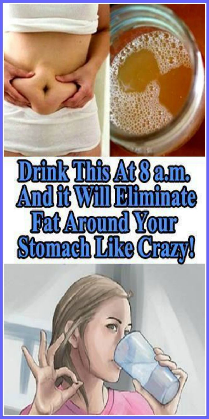 Drink This At 8 a.m And It Will Eliminate Fat Around Your Stomach Like Crazy -   22 fitness challenge stomach
 ideas