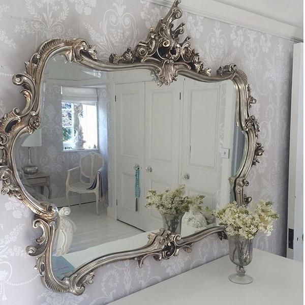 Miss Lala's Silver Looking Glass by The French Bedroom Company.  Also available in white and gold. -   22 french decor accessories
 ideas
