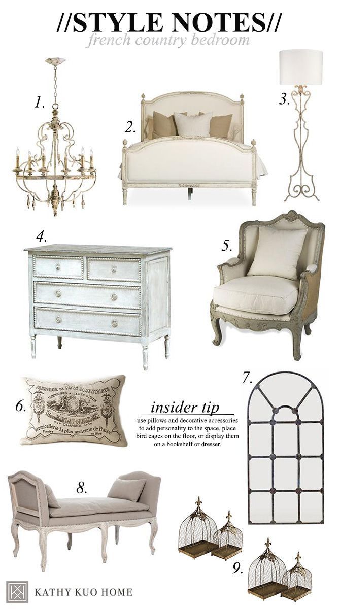 Style Notes: Designing a French Country Bedroom -   22 french decor accessories
 ideas