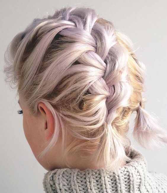40+ Fresh and Chic Braids For Short Hair -   22 french style short hair
 ideas