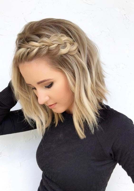 41 Pretty Braids for Short Blonde Haircuts in 2018 -   22 french style short hair
 ideas