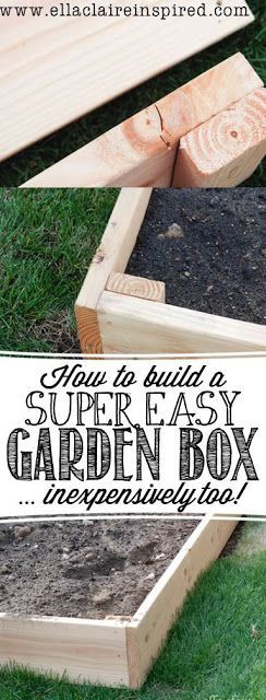 How to Build the Easiest Garden Box -   22 garden diy box
 ideas