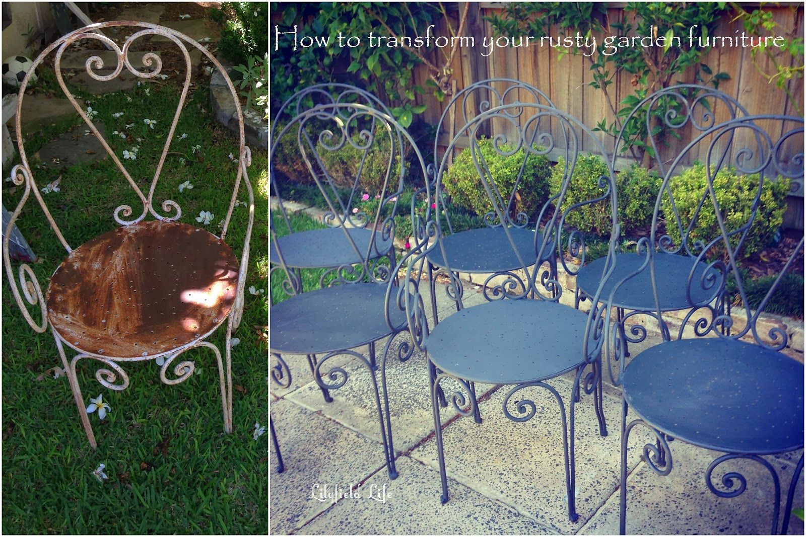 Painting Rusty Garden Furniture -   22 garden furniture life
 ideas