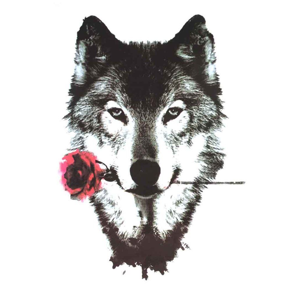 QS-A099 Tattoo Decal 15*21 CM(5.9*8.2 IN) -   22 growling wolf tattoo
 ideas