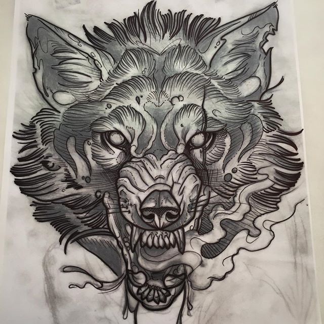 @primefightcgn827 -   22 growling wolf tattoo
 ideas