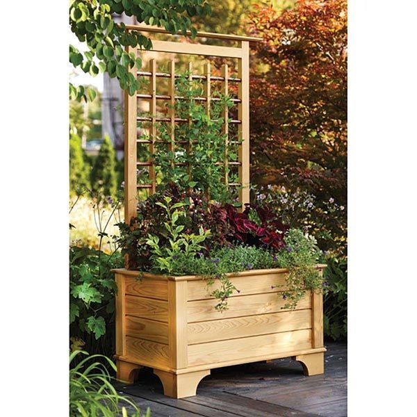 Garden Planter Box and Trellis -   22 mini garden boxes
 ideas