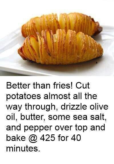 Sliced Baked Potatoes -   22 potato recipes hasselback
 ideas