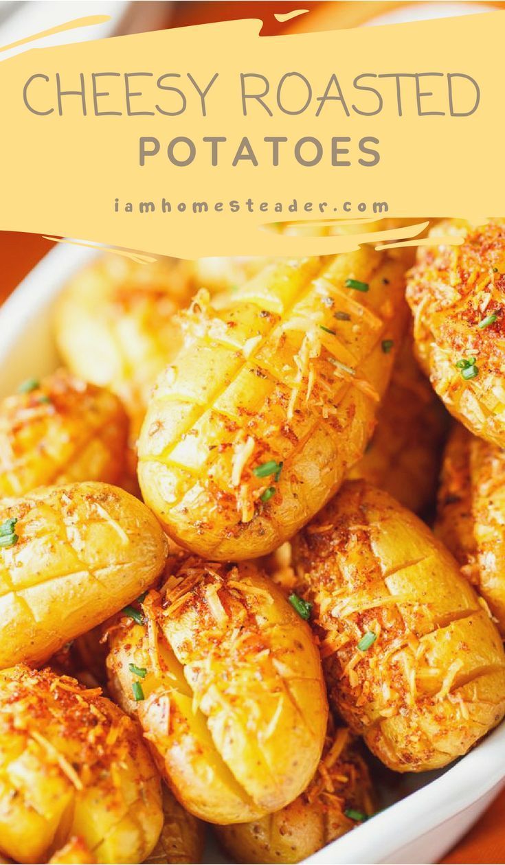 Cheesy Roasted Potatoes -   22 potato recipes hasselback
 ideas