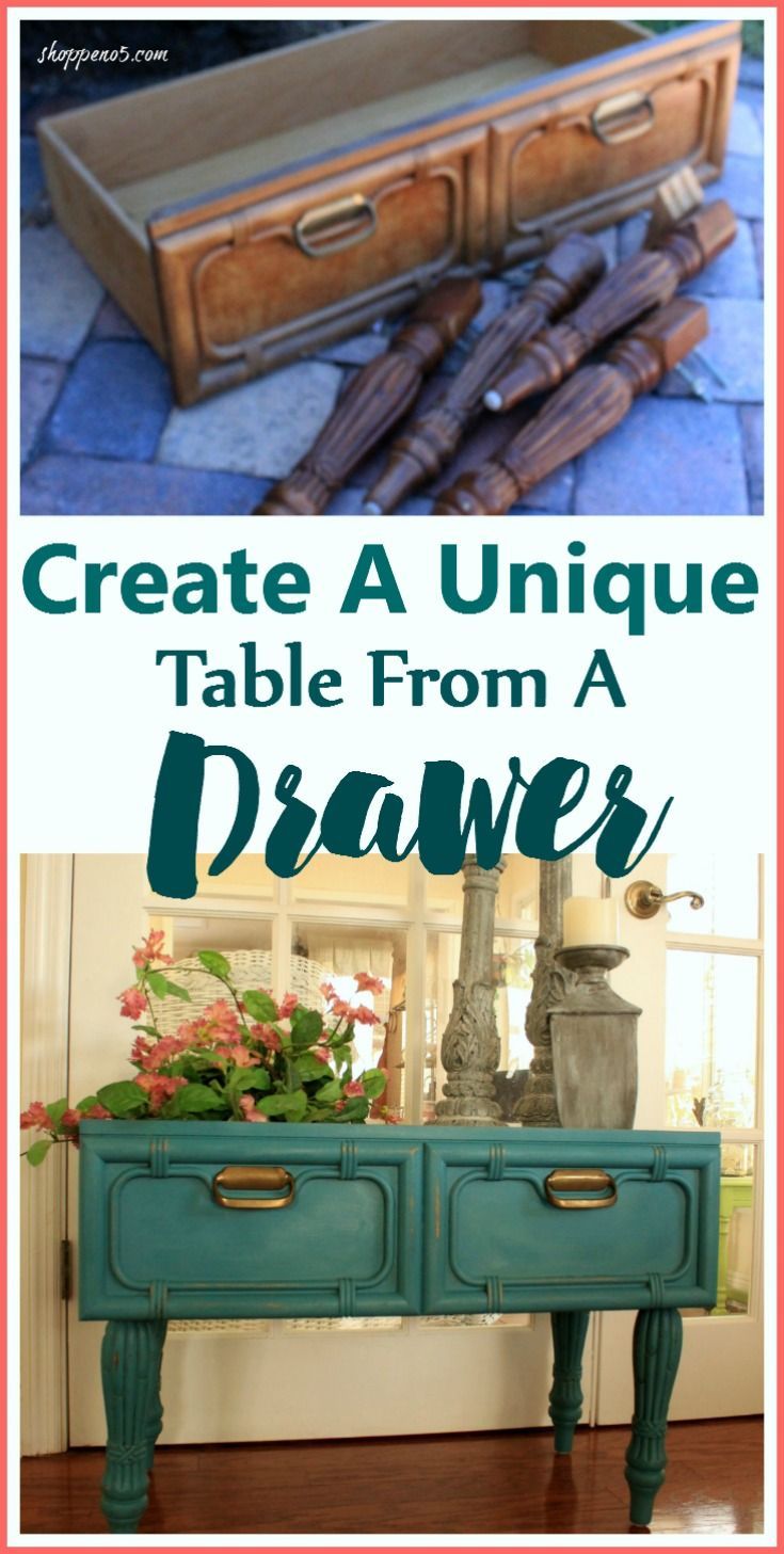 Create A Unique Table From A Drawer -   22 unique diy furniture
 ideas