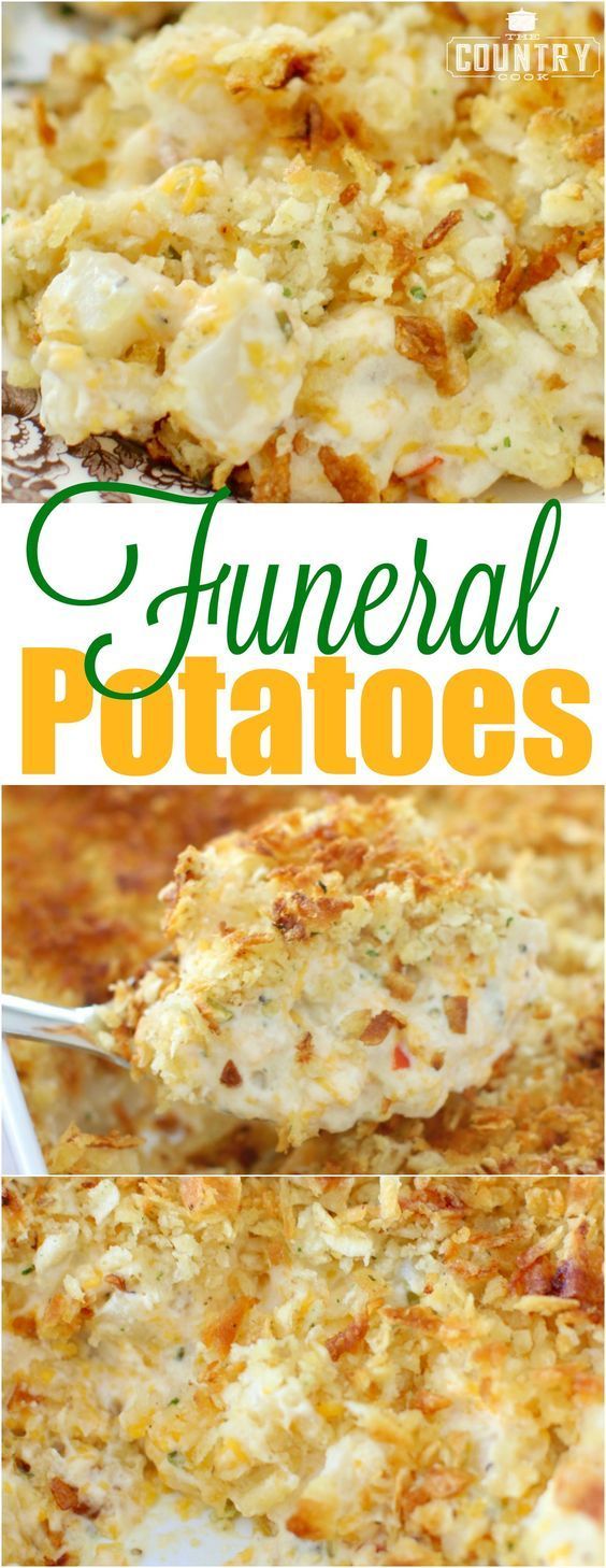 Funeral Potatoes recipe from The Country Cook -   23 cheesy casserole recipes
 ideas