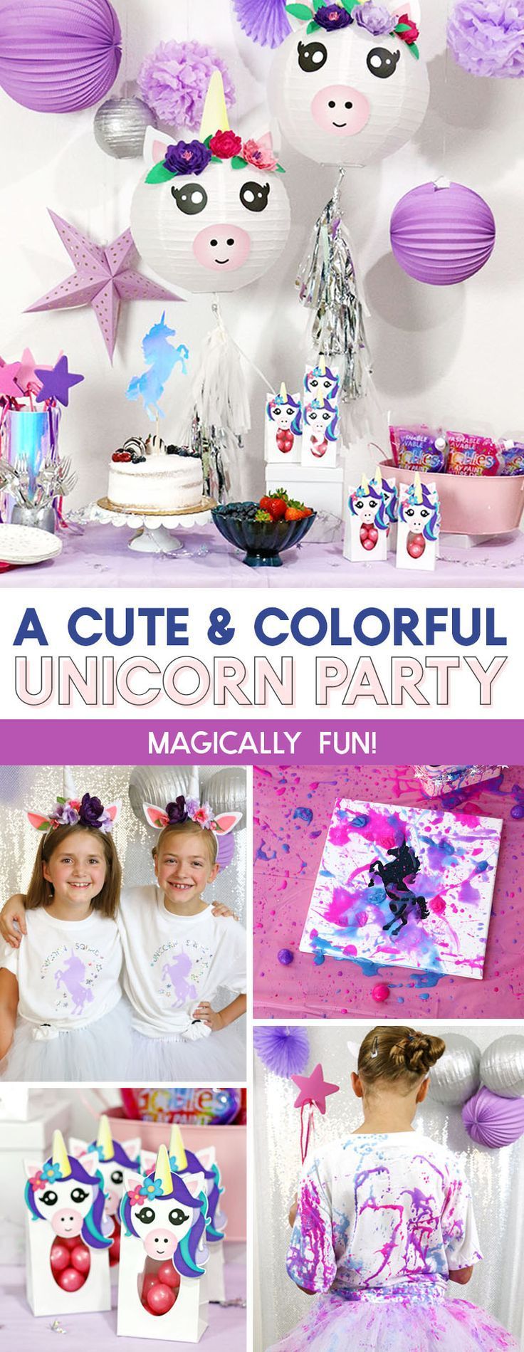 A Cute and Colorful DIY Unicorn Party with Goblies Paint -   23 cute party decor
 ideas