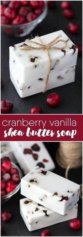 Cranberry Vanilla Shea Butter Soap - Make your own DIY soap perfect for holiday gift giving. #naturalsoapmaking -   23 diy soap shea butter
 ideas