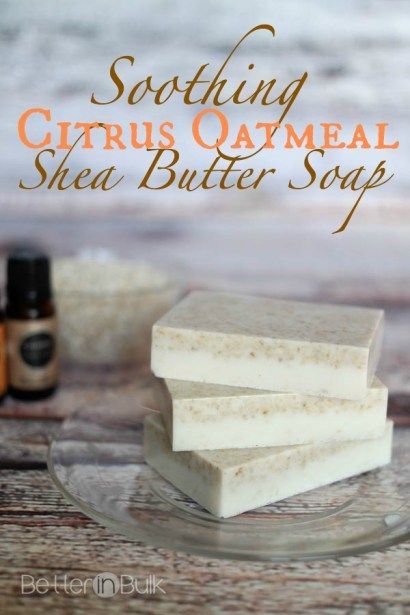 Soothing Oatmeal Citrus Shea Butter Soap -   23 diy soap shea butter
 ideas