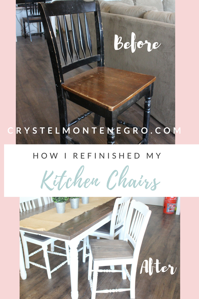 HOW I REFINISHED MY KITCHEN CHAIRS -   23 diy wood chair
 ideas