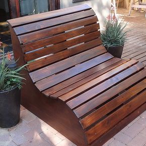 DIY Slat Garden Love Seat -   23 diy wood chair
 ideas