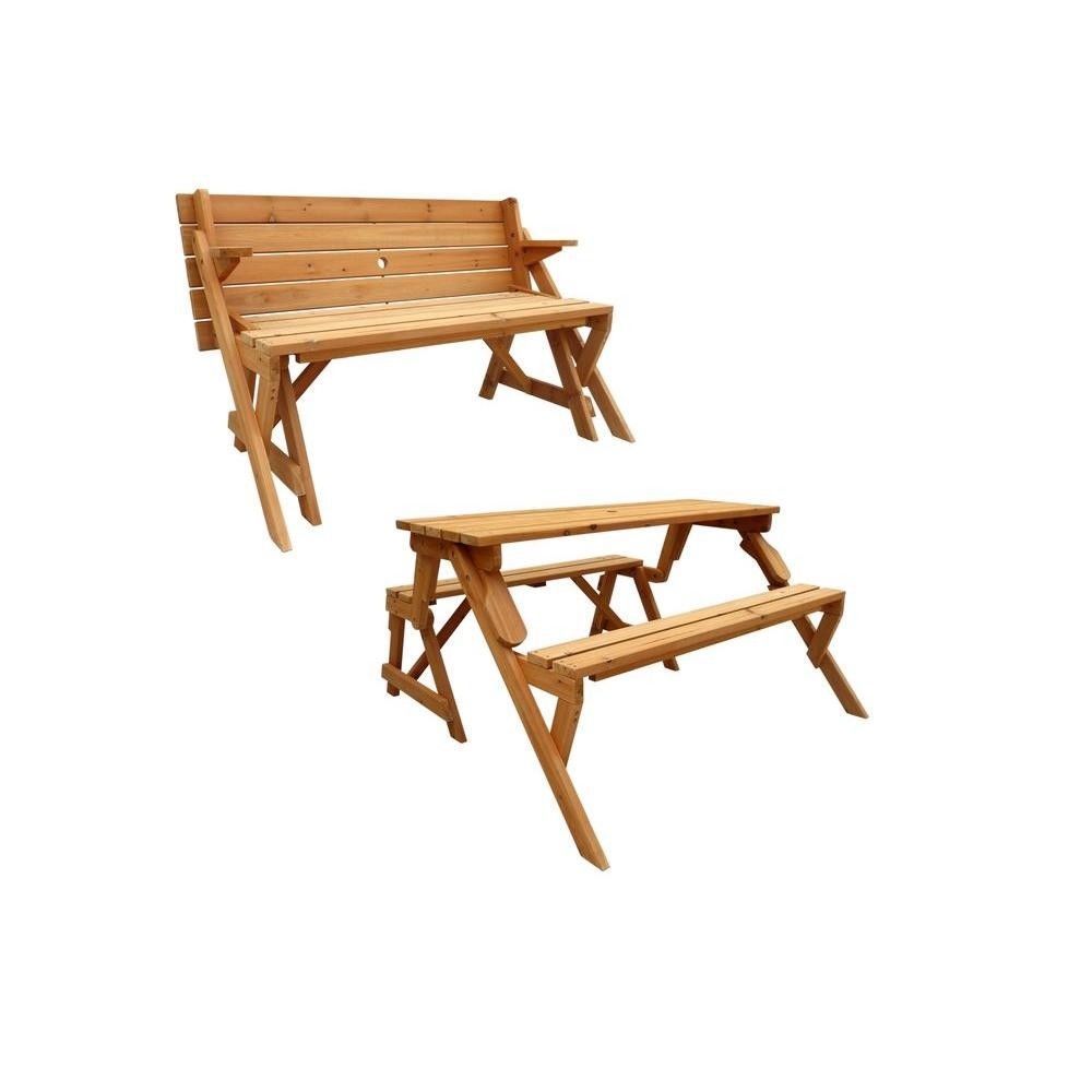 Folding Picnic Table Patio Bench Cedar Convertible Garden Outdoor Seat New -   23 garden seating picnic tables
 ideas