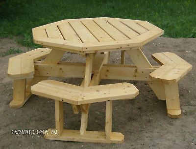 Octagon Picnic Table Plans--Easy to do -   23 garden seating picnic tables
 ideas
