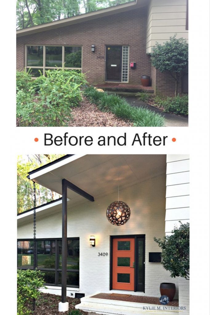A Stunning Exterior Makeover – Painted Brick and More! -   23 mid century modern garden
 ideas