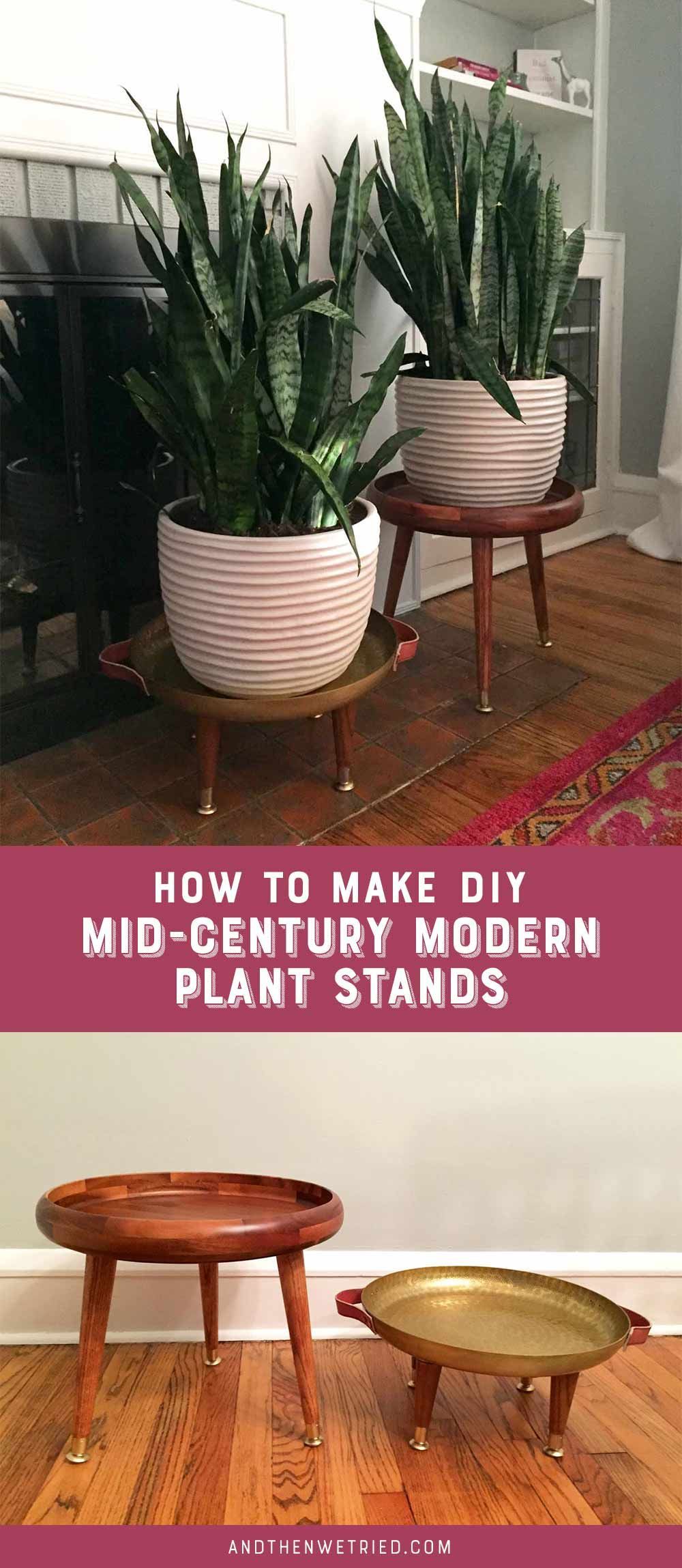 DIY Mid-Century Plant Stands -   23 mid century modern garden
 ideas