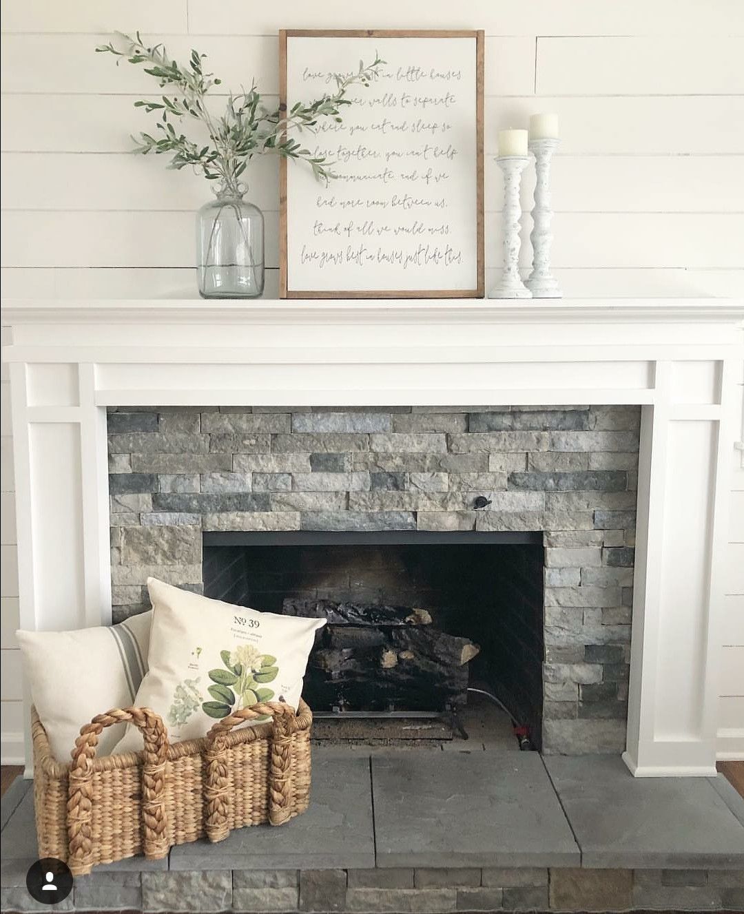 Mantle styling, farmhouse decor, rustic elements, stone fireplace, mantel decor, Fixer Upper style, farmhouse design, shiplap walls -   23 rustic decor fireplace
 ideas