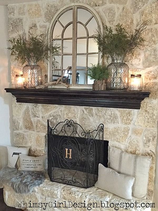 23 rustic decor fireplace
 ideas