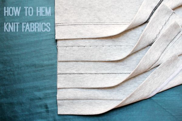 How to Hem Knit Fabric Five Different Ways -   23 sewing crafts knits
 ideas
