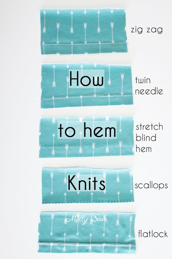 How to Hem Knits - Knit Hems -   23 sewing crafts knits
 ideas