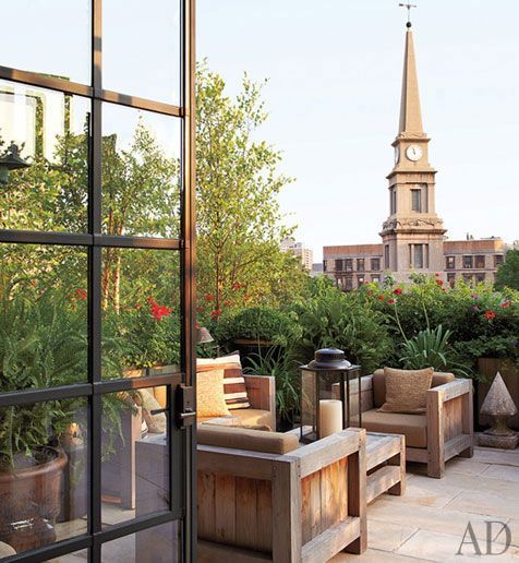 Alfredo Paredes and Brad Goldfarb's New York City Apartment -   23 terrace garden rustic
 ideas