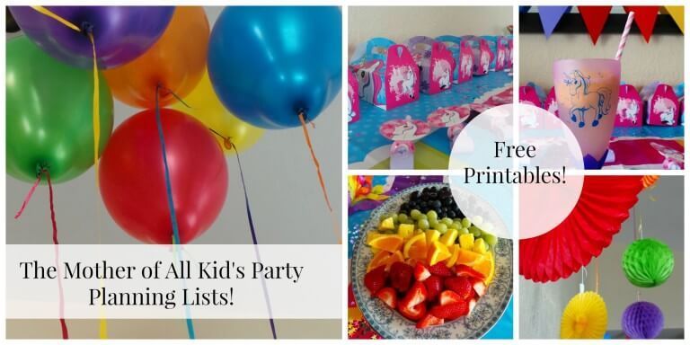 Kids' Party Planning List - FREE Printables! -   24 birthday crafts free printables ideas