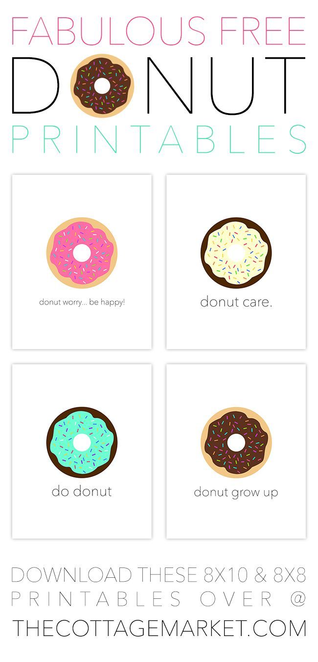Fabulous Free Donut Printables -   24 birthday crafts free printables ideas