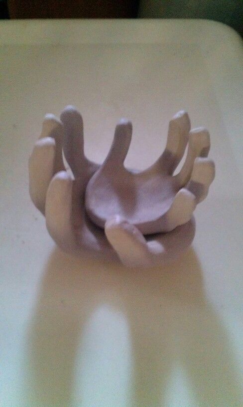 Clay molds of my children's hands (made for my mother as a mothers day gift) -   24 clay crafts for dad
 ideas