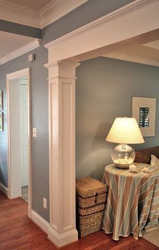 Love the door post trim. -   24 dining decor crown moldings
 ideas