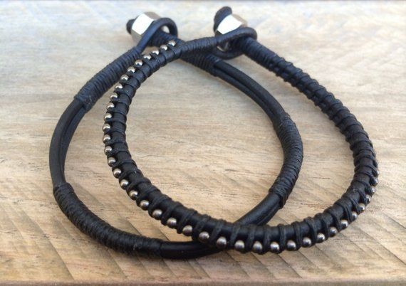 Men's Bracelets Men's Black Bracelets Anniversary | Etsy -   24 diy bracelets for him
 ideas