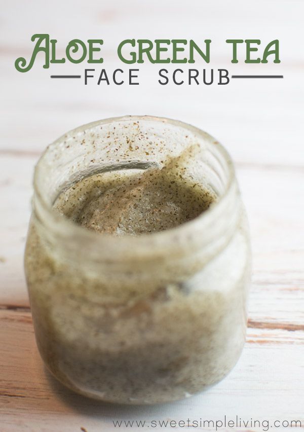 Aloe Green Tea Face Scrub -   24 diy face scrub
 ideas