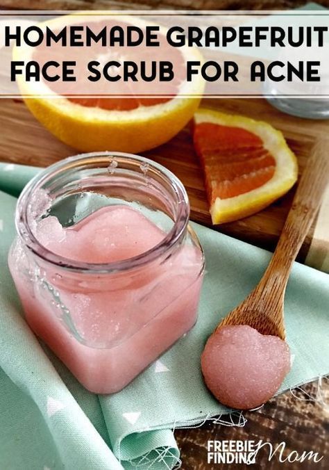 Natural Homemade Face Scrub For Acne: Grapefruit Face Scrub -   24 diy face scrub
 ideas