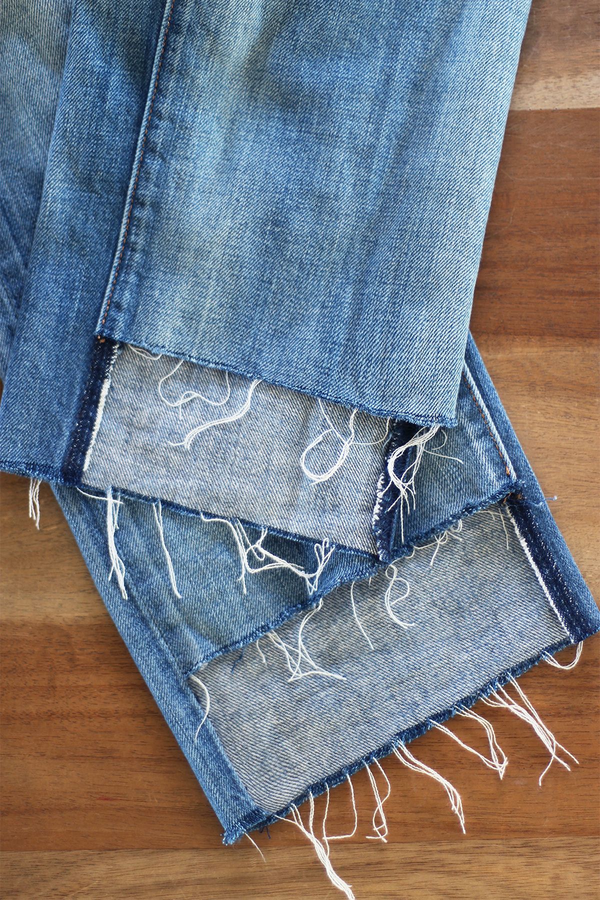 DIY Uneven Denim Hem -   24 diy fashion jeans
 ideas