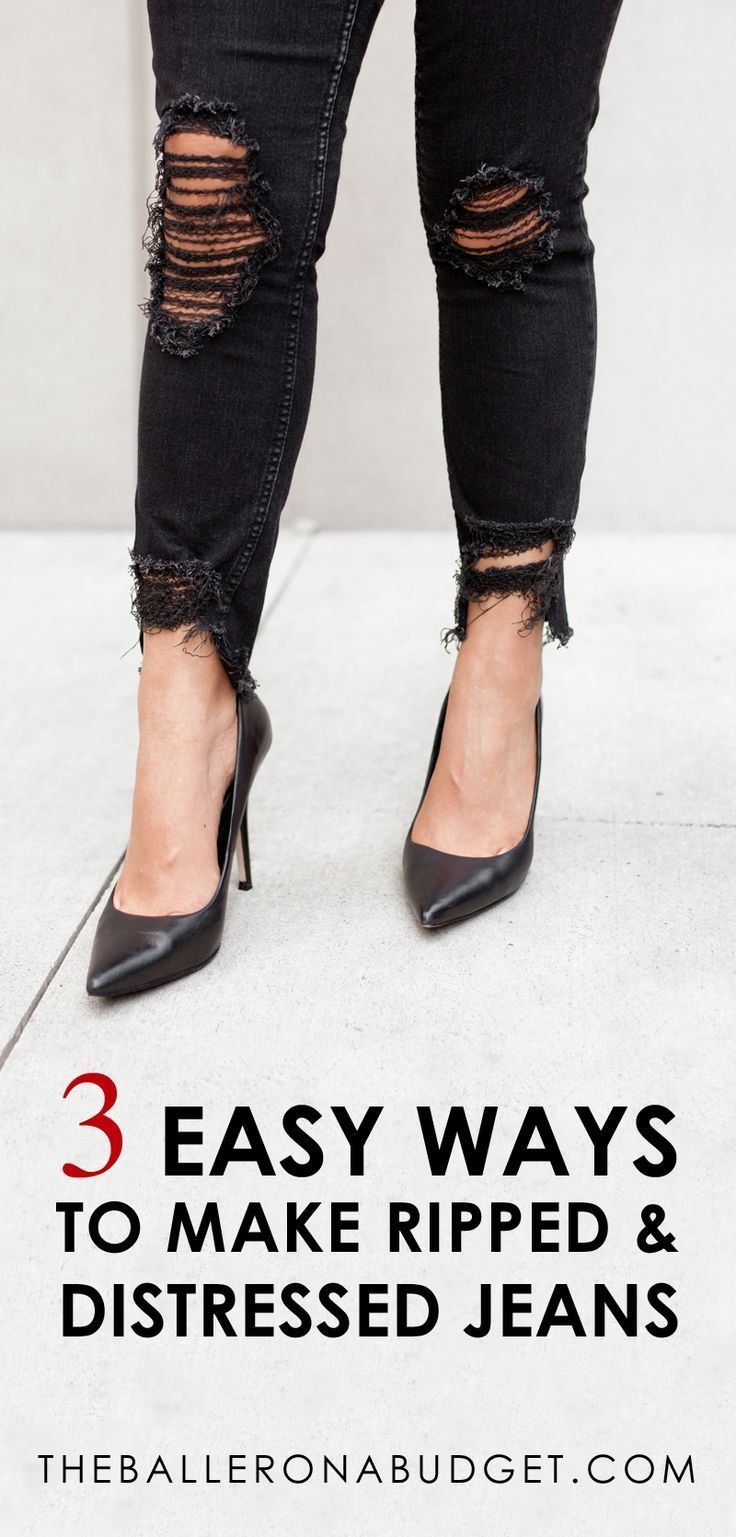 3 Easy Ways to Make DIY Distressed Jeans -   24 diy fashion jeans ideas