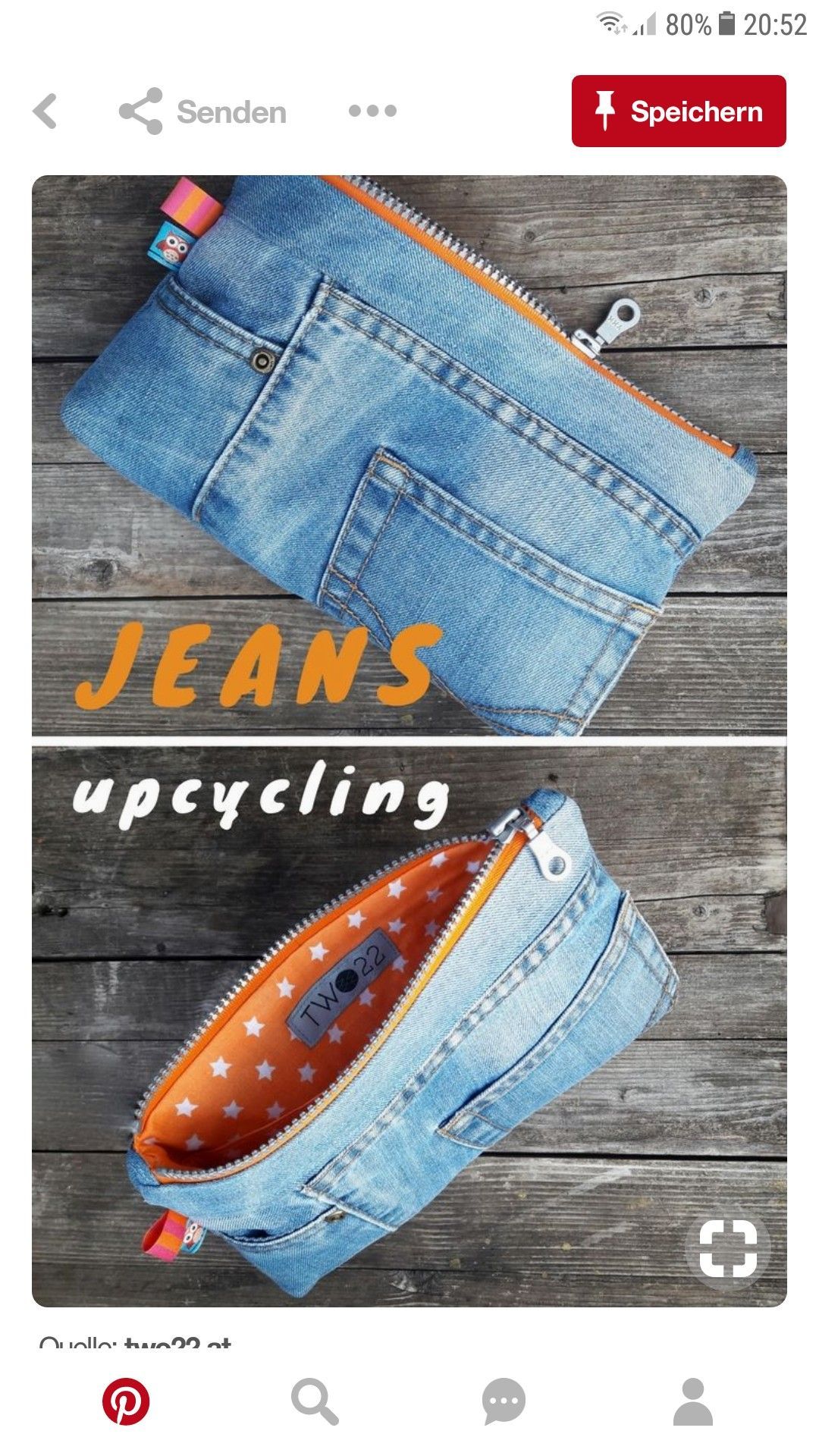 Zippered pouch recycling denim -   24 diy fashion jeans ideas
