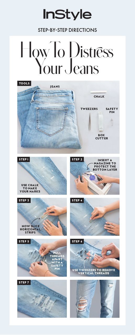 How to Distress Your Jeans at Home -   24 diy fashion jeans ideas