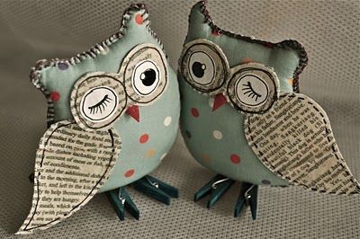 Ria Nirwana created these 3D Owl patterns sewn by her mother's hands. -   24 fabric owl crafts
 ideas