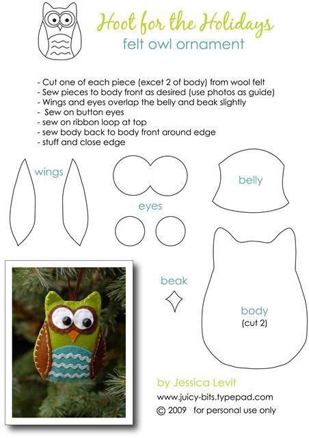 felt owl -   24 fabric owl crafts
 ideas