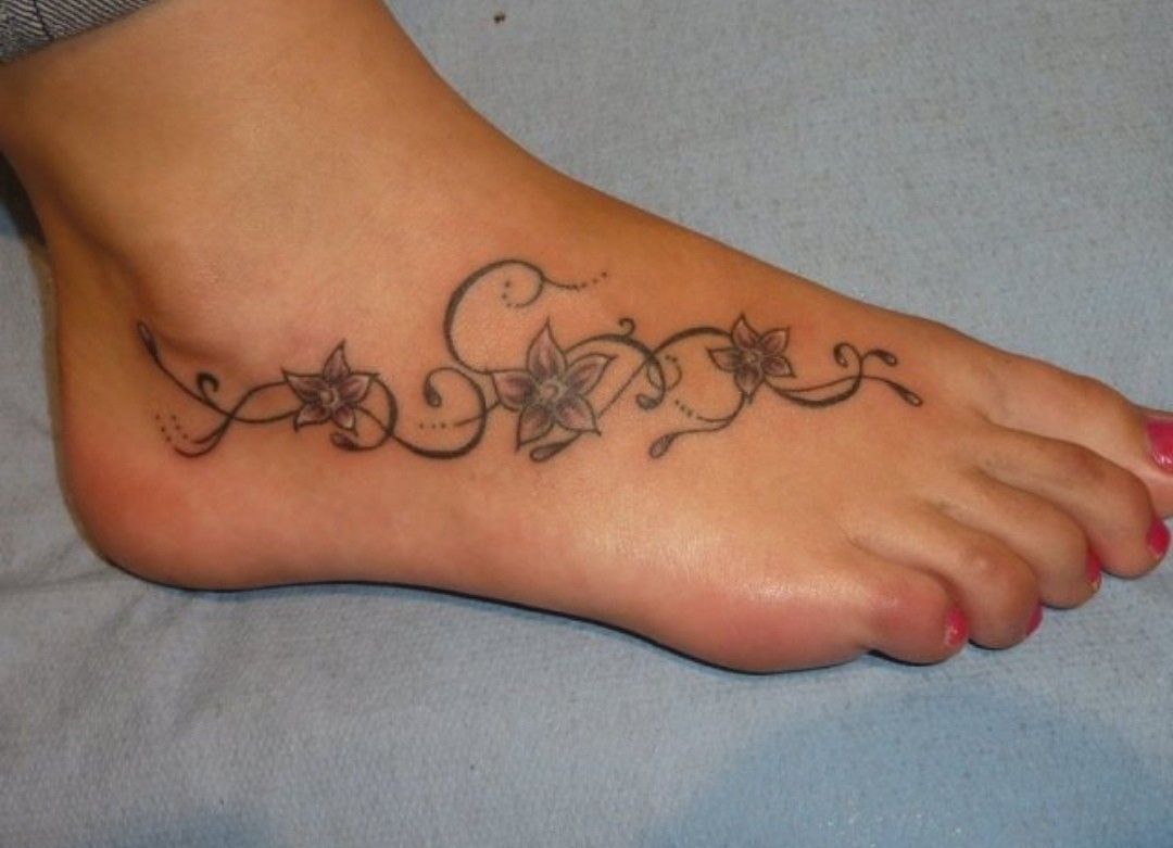 Foot tattoos -   24 feminine foot tattoo
 ideas