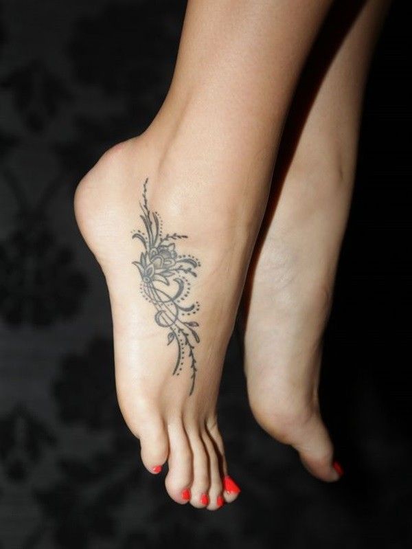 100 Cute Small Tattoos for Men and Women -   24 feminine foot tattoo
 ideas