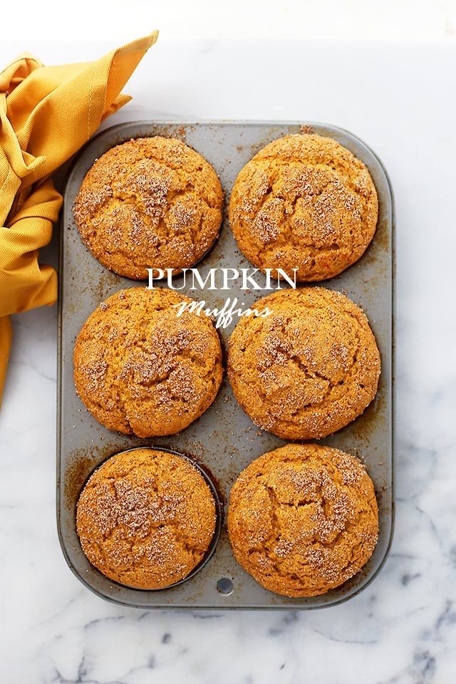 Pumpkin Muffins - Packed with pumpkin and topped with cinnamon-sugar, these Pumpkin Muffins are soft, fluffy, moist, and absolutely delicious! -   24 fresh pumpkin recipes
 ideas