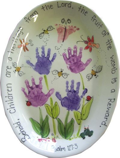 18 Keepsakes Made with Family Handprint Ideas -   24 garden stones handprint
 ideas