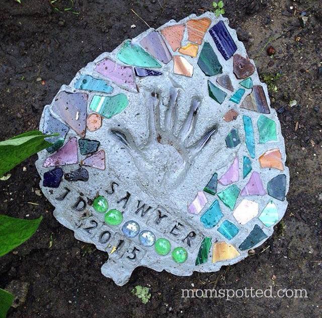 Handprint Garden Stepping Stones You Can Make Yourself -   24 garden stones handprint
 ideas