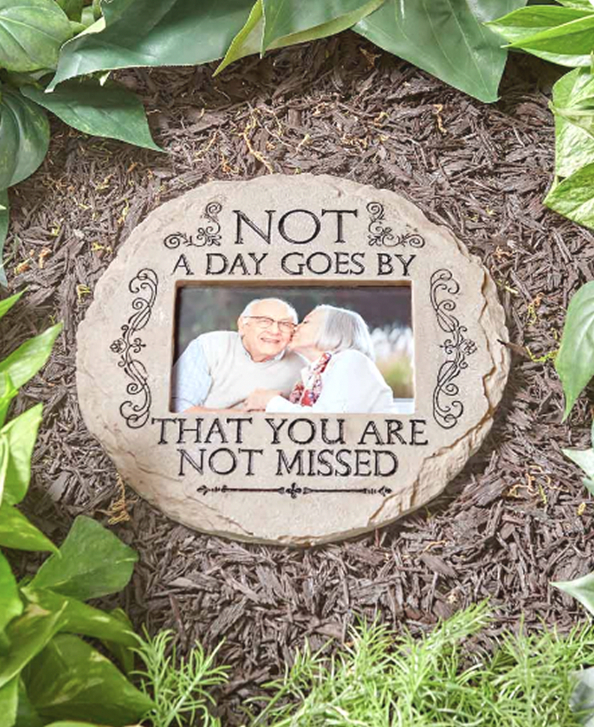 Garden Memorial Tribute Photo Stone Not a Day Goes -   24 garden stones handprint
 ideas