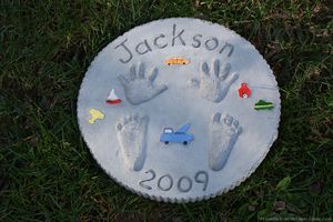 Precious Prints - A Fun & Easy Way To Preserve Your Child's Hand Prints And Foot Prints -   24 garden stones handprint
 ideas