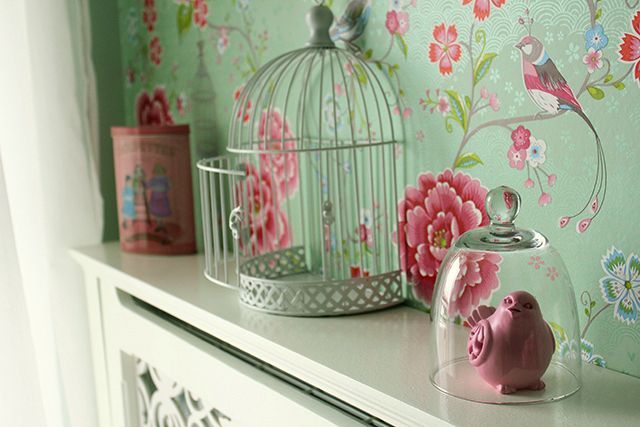 Goregous Mint and Pink Girls' Garden, Bird, and Flower Themed Bedroom from preciouslyme.com -   24 girls garden room
 ideas