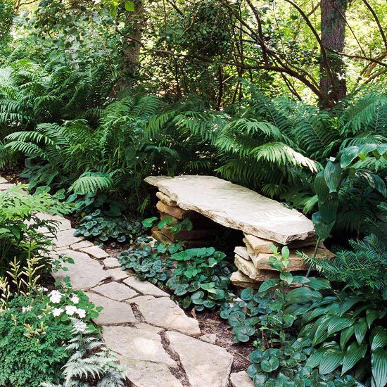 Features That Create an Outstanding Garden -   24 green garden bench
 ideas